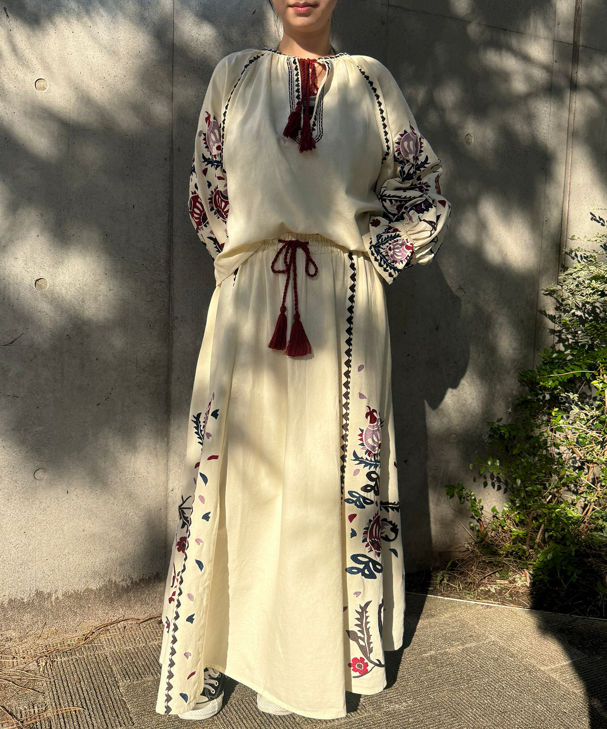 【WOMEN】LEIN / 花柄刺繍スカート