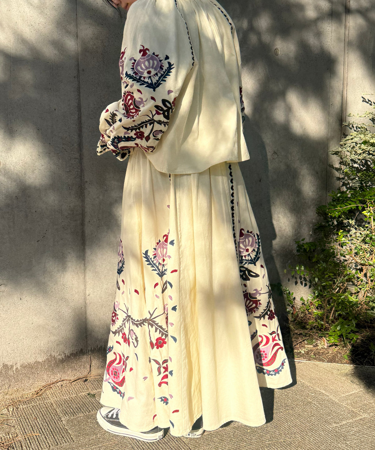 【WOMEN】LEIN / 花柄刺繍スカート
