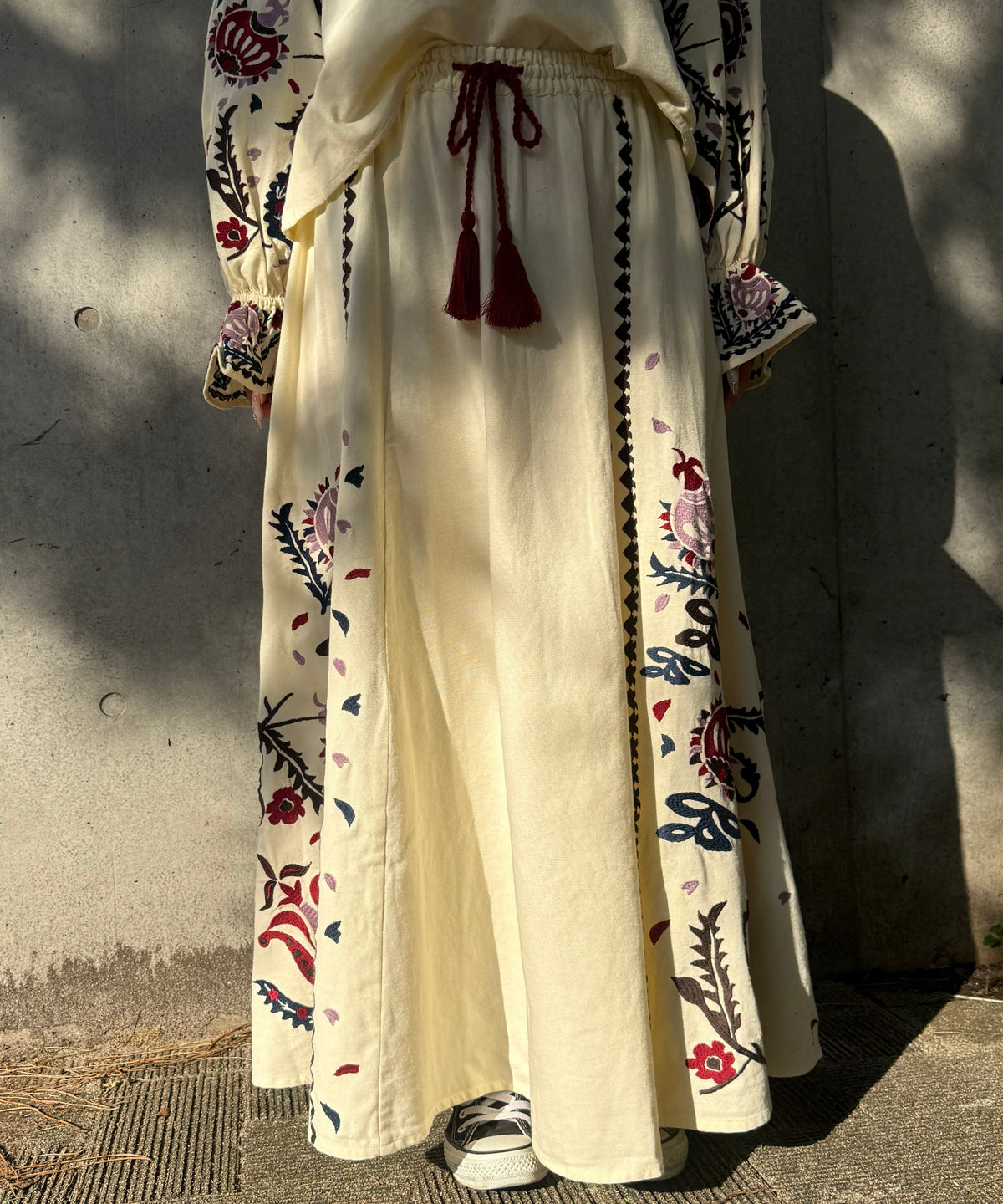 【WOMEN】LEIN / 花柄刺繍スカート