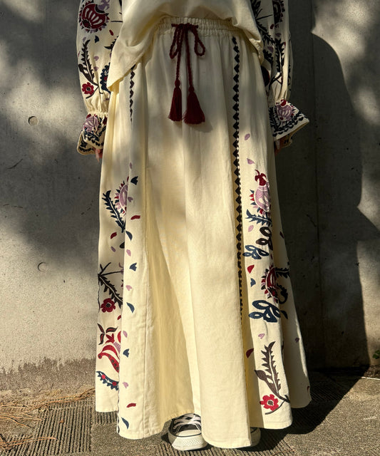 【WOMEN】LEIN / 花柄刺繍スカートの写真