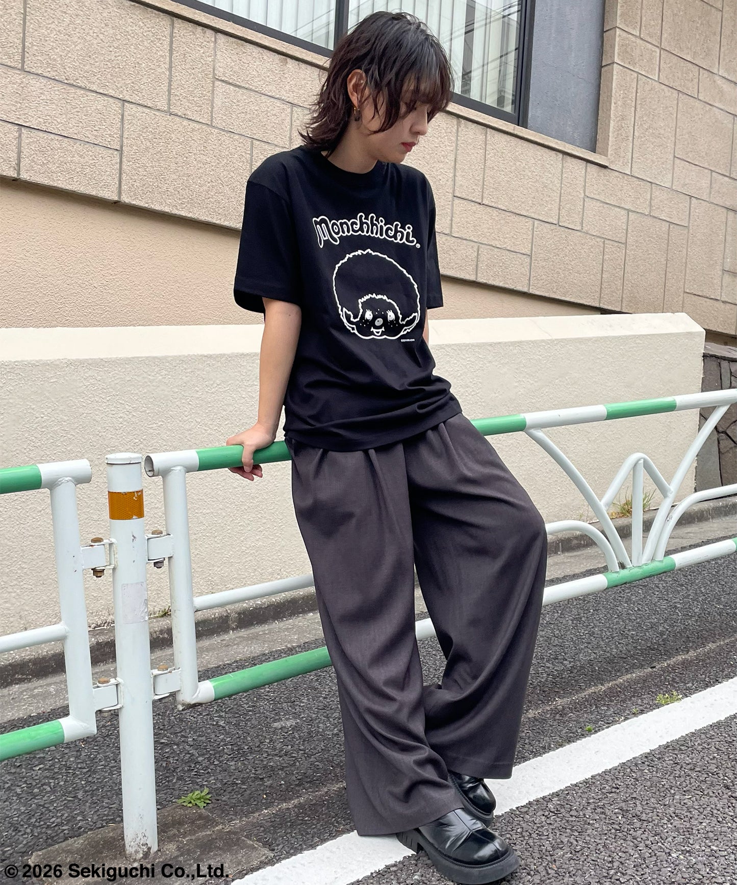 【MEN,WOMEN】モンチッチ シンプルプリントTシャツ