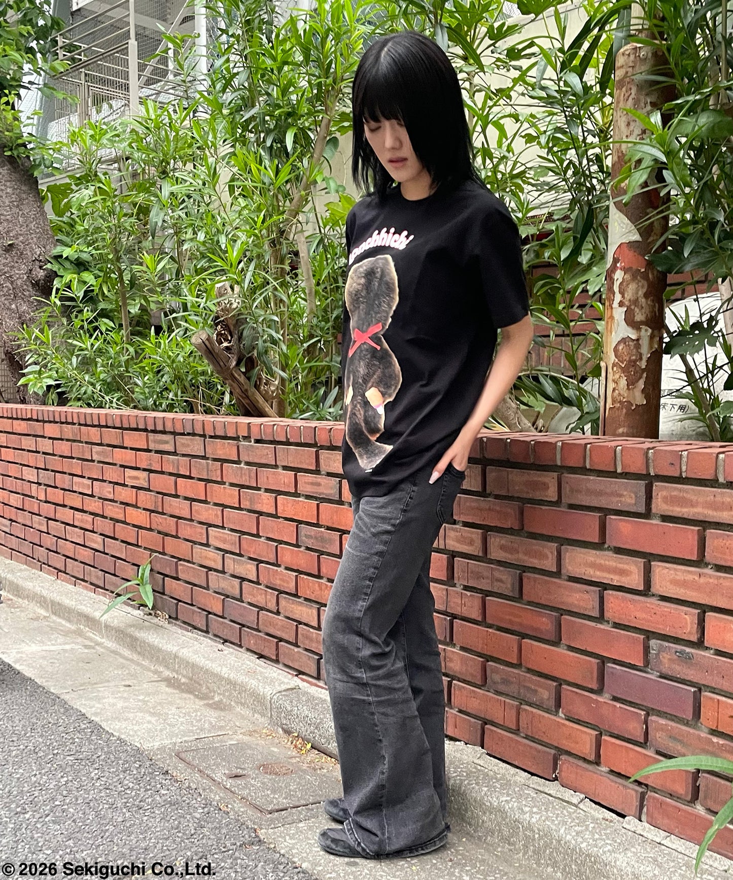 【MEN,WOMEN】モンチッチ BIGプリントTシャツ