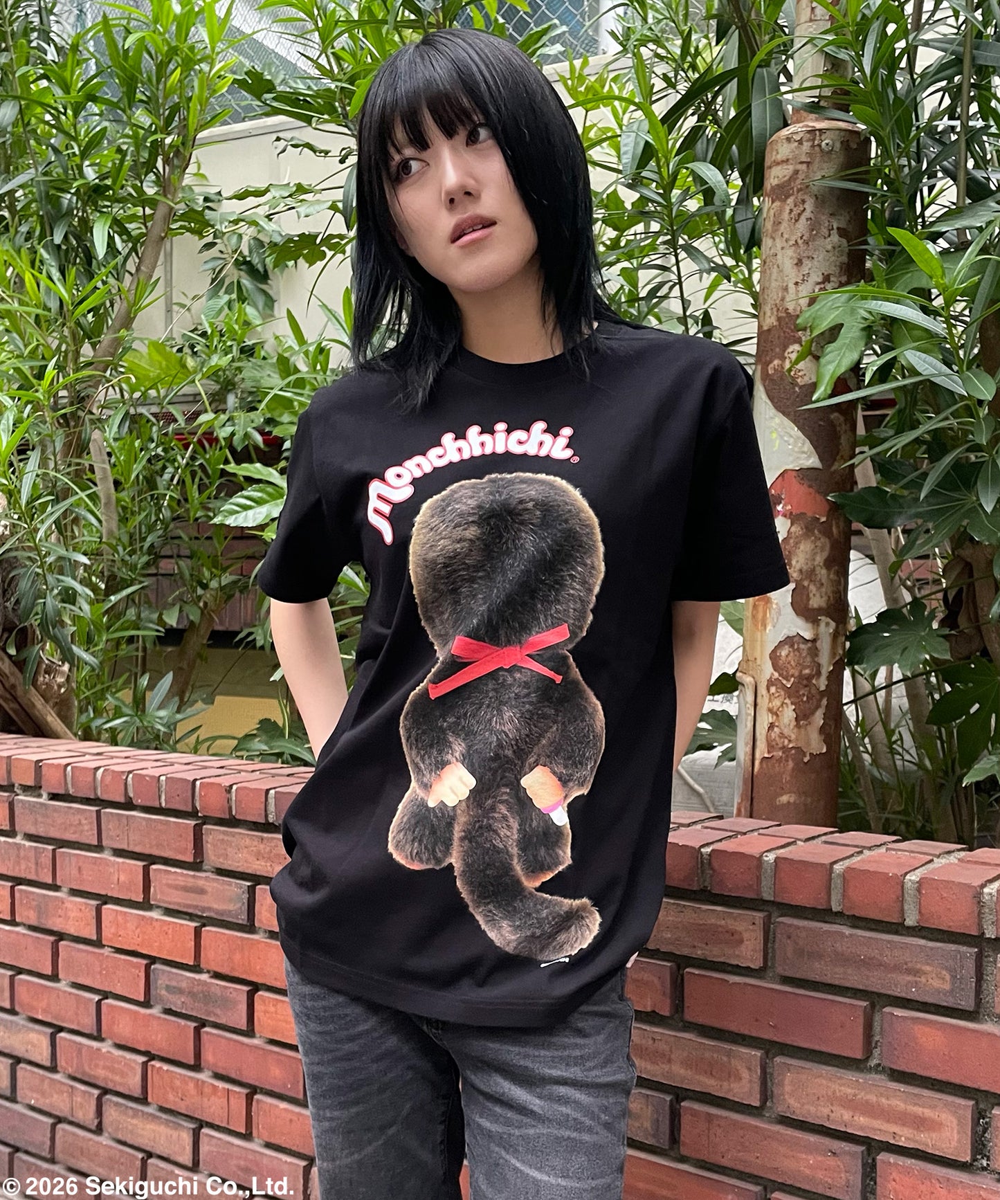 【MEN,WOMEN】モンチッチ BIGプリントTシャツ
