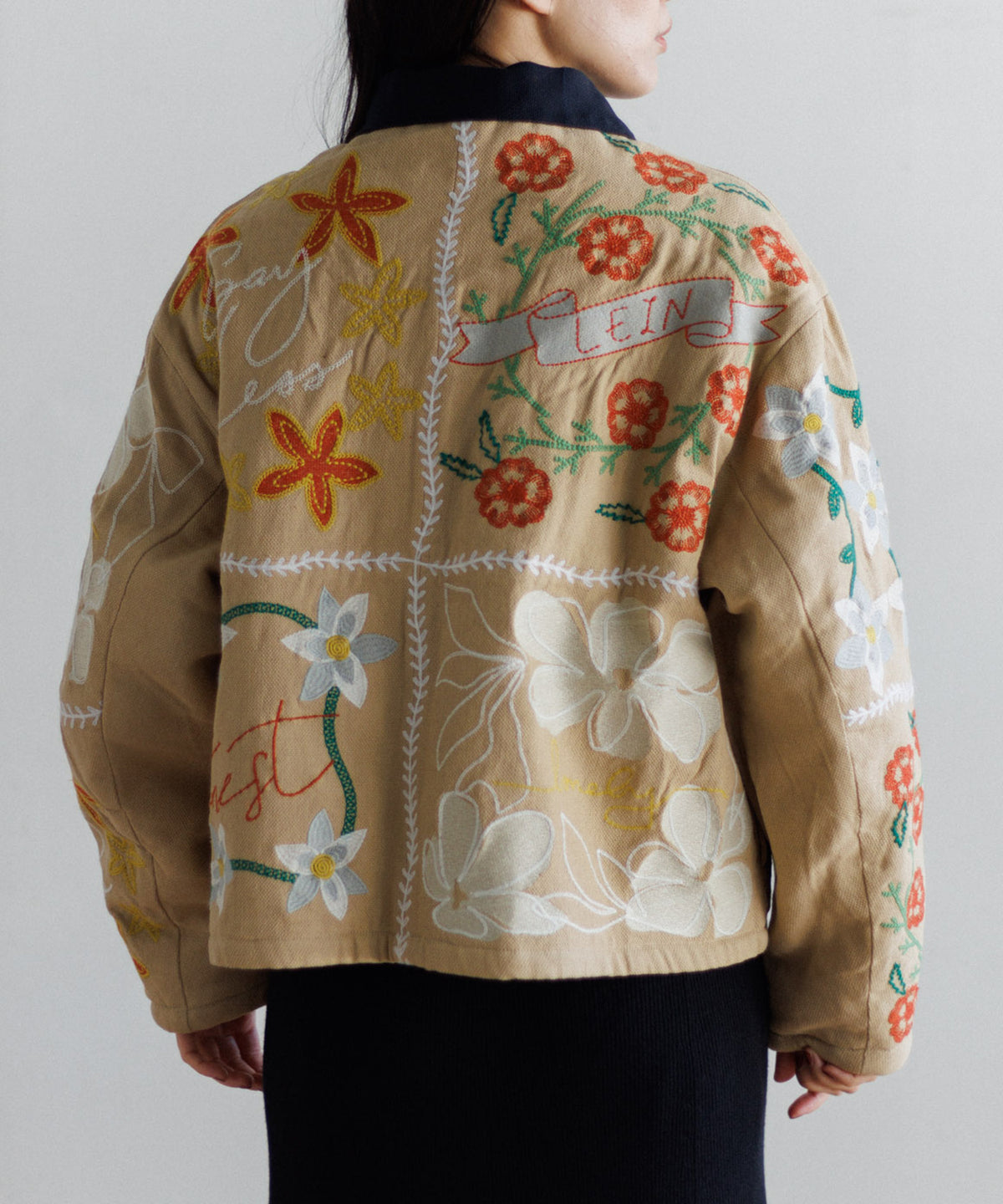 【MEN , WOMEN】LEIN ボアライナーパッチワーク刺繍ジャケット
