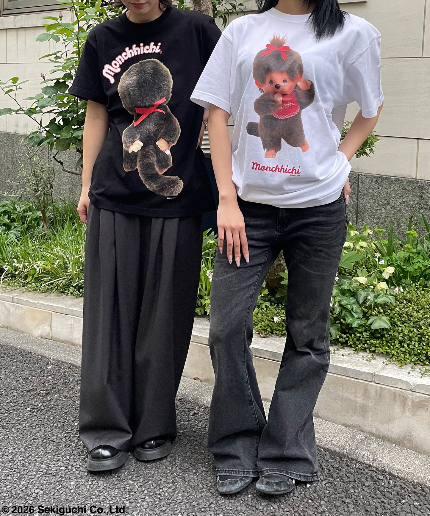 【MEN,WOMEN】モンチッチ BIGプリントTシャツ