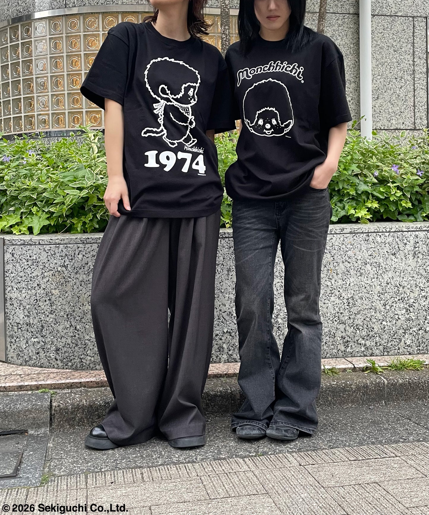 【MEN,WOMEN】モンチッチ シンプルプリントTシャツ