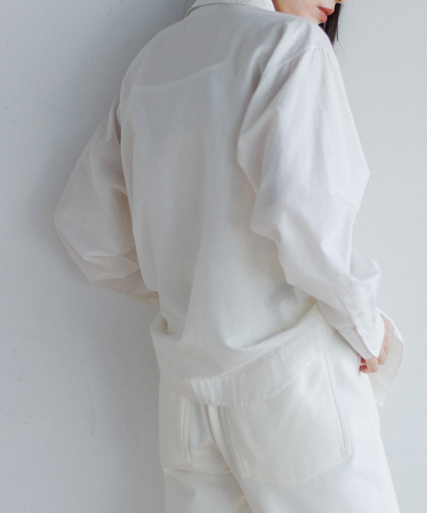 【MEN , WOMEN】LEIN / コットンシルクフラワーエンブロイダリーシャツ