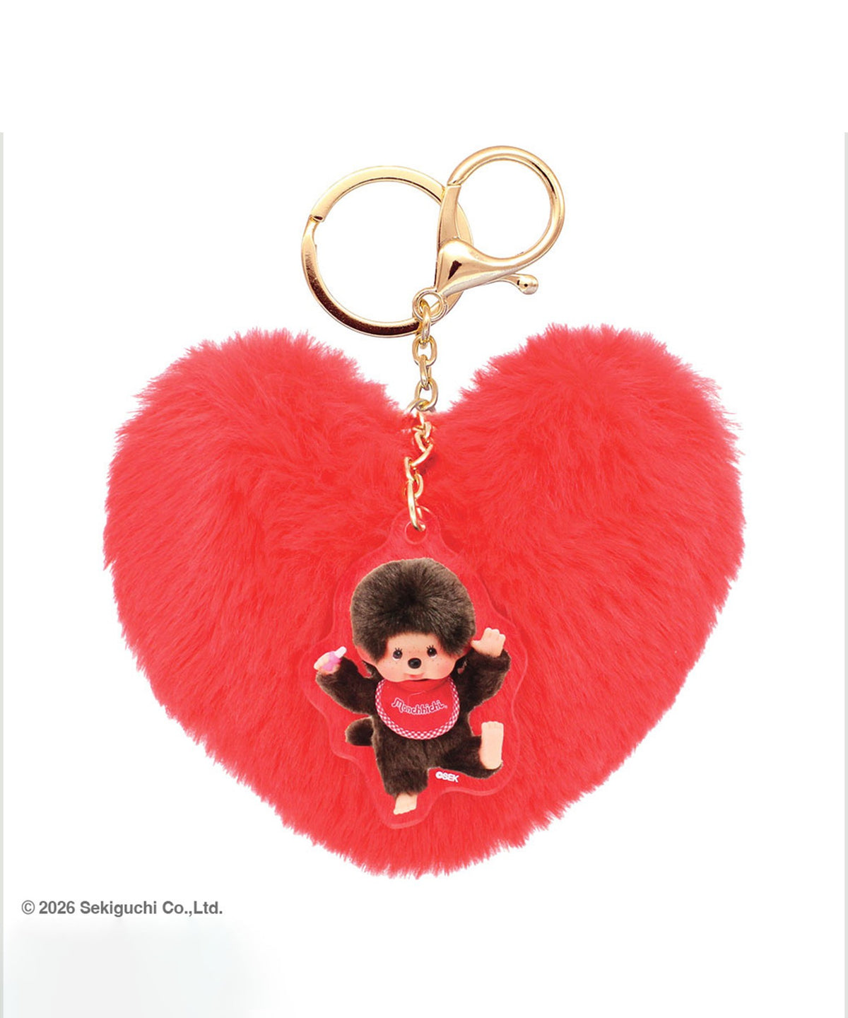Monchhichi / モンチッチ ハート型ファーキーリング
