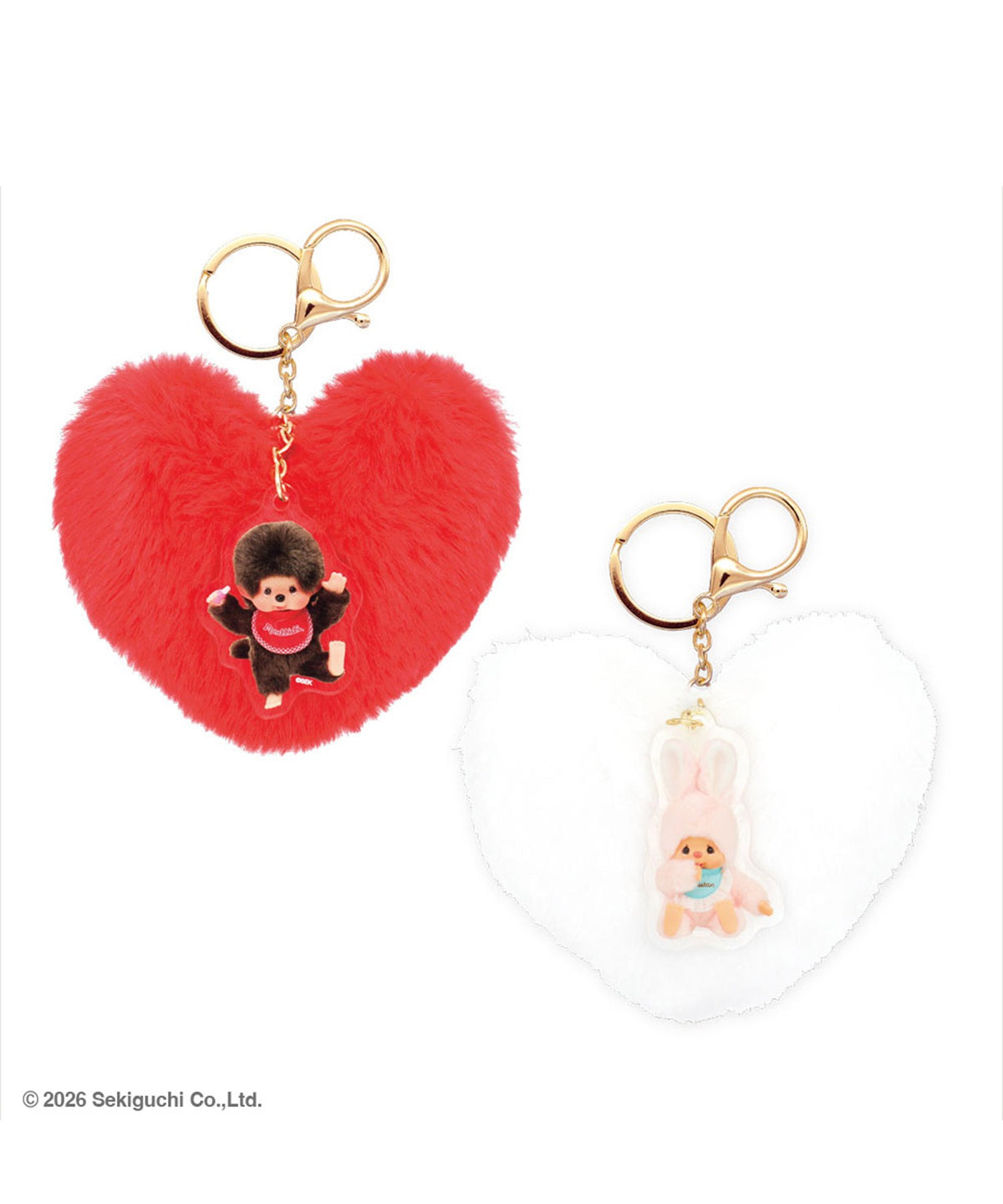 Monchhichi / モンチッチ ハート型ファーキーリング