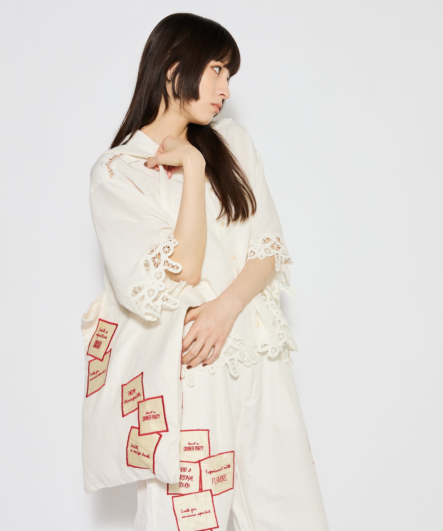 【MEN , WOMEN】LEIN / アップリケ刺繍トートバッグ