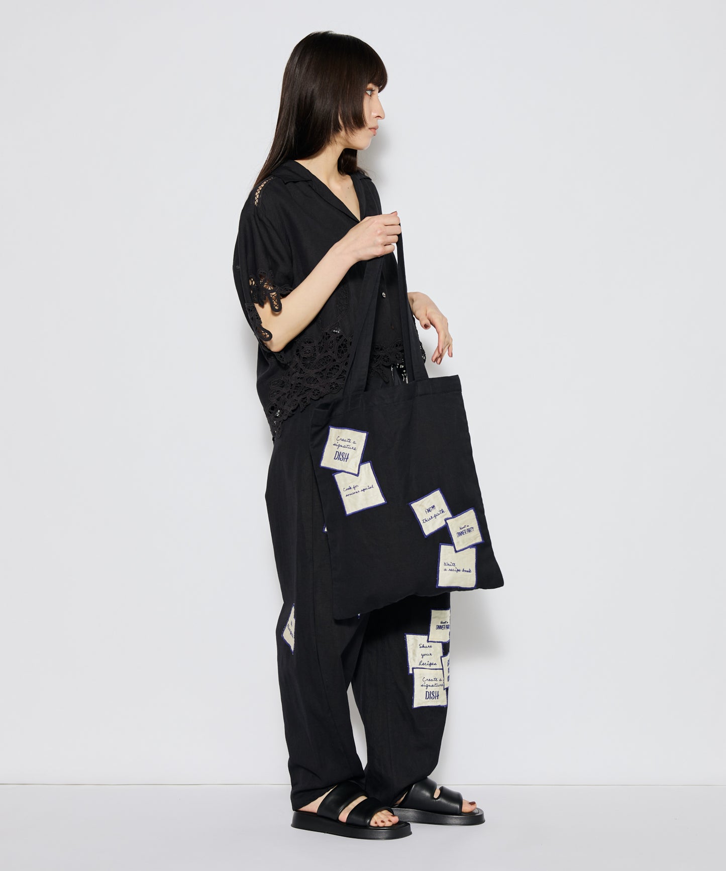 【MEN , WOMEN】LEIN / アップリケ刺繍トートバッグ