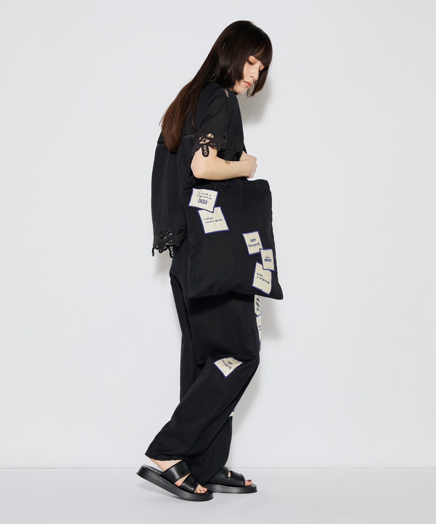 【MEN , WOMEN】LEIN / アップリケ刺繍トートバッグ