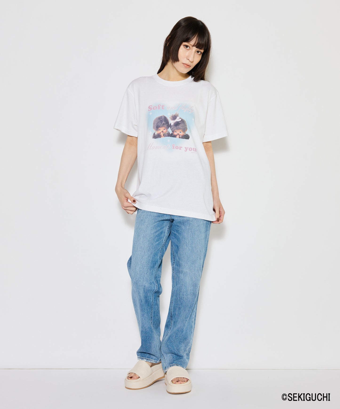 【MEN,WOMEN】モンチッチ デザインプリントTシャツ