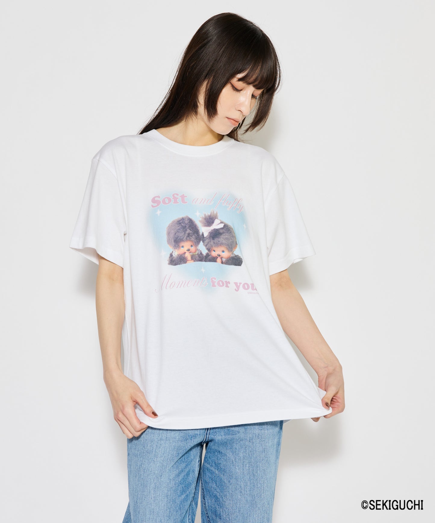 【MEN,WOMEN】モンチッチ デザインプリントTシャツ