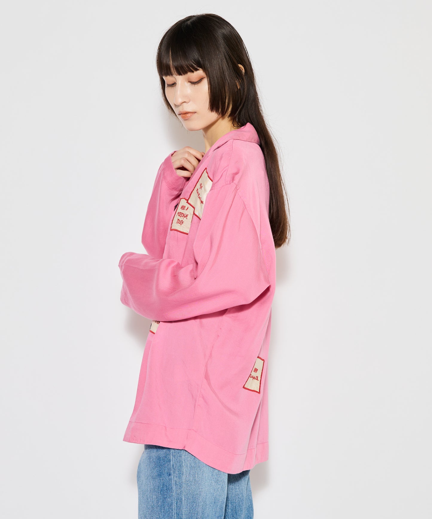 【MEN , WOMEN】LEIN / アップリケ刺繍シャツ
