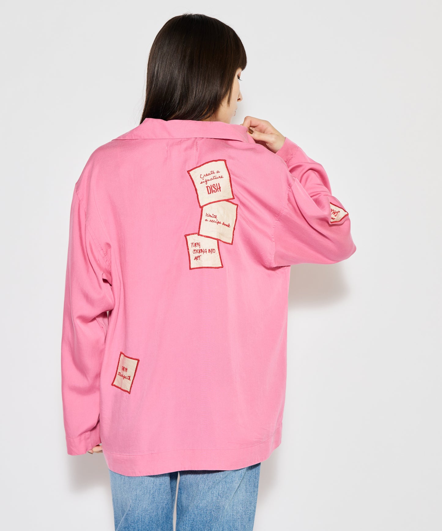 【MEN , WOMEN】LEIN / アップリケ刺繍シャツ