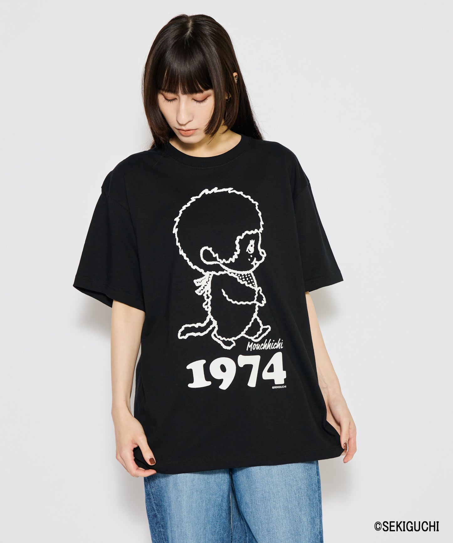 【MEN,WOMEN】モンチッチ シンプルプリントTシャツ