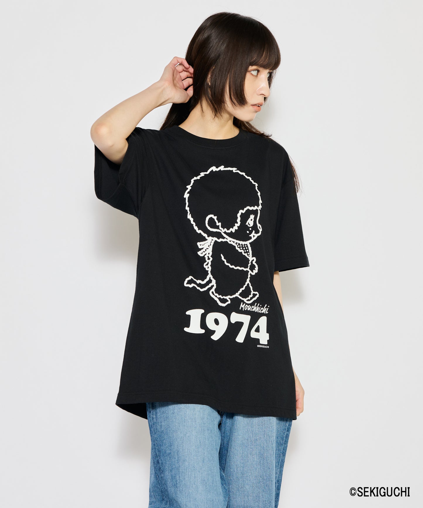 【MEN,WOMEN】モンチッチ シンプルプリントTシャツ