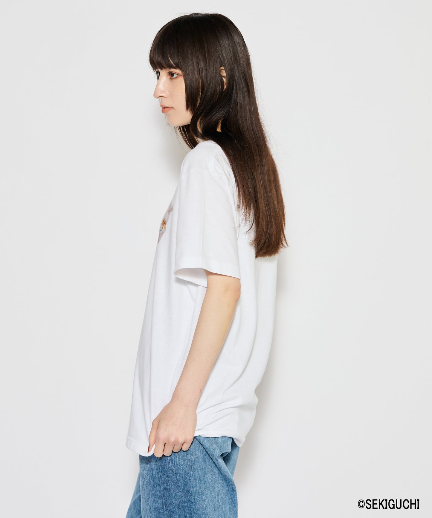 【MEN,WOMEN】モンチッチ ロゴプリントTシャツ