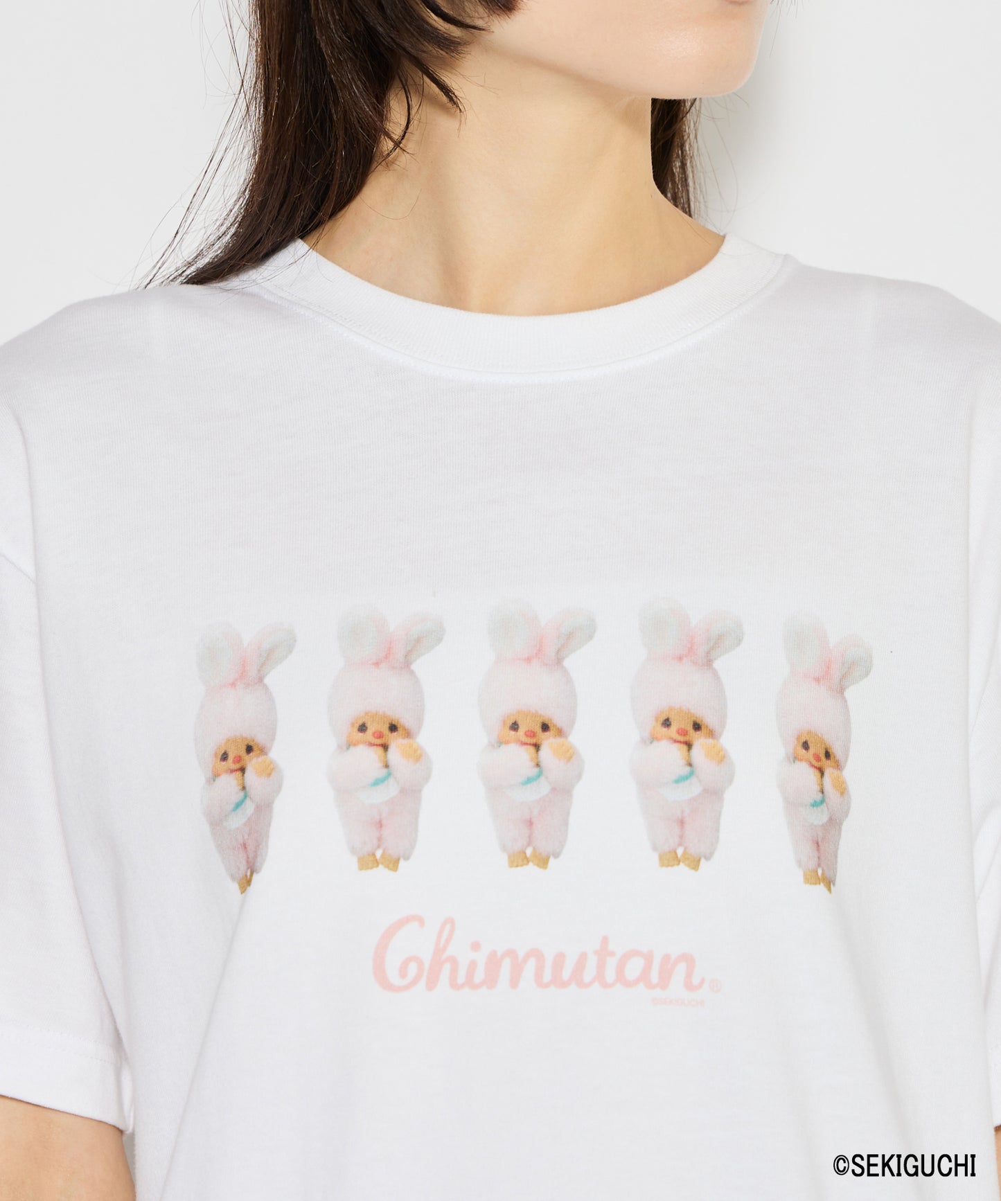 【MEN,WOMEN】モンチッチ ロゴプリントTシャツ