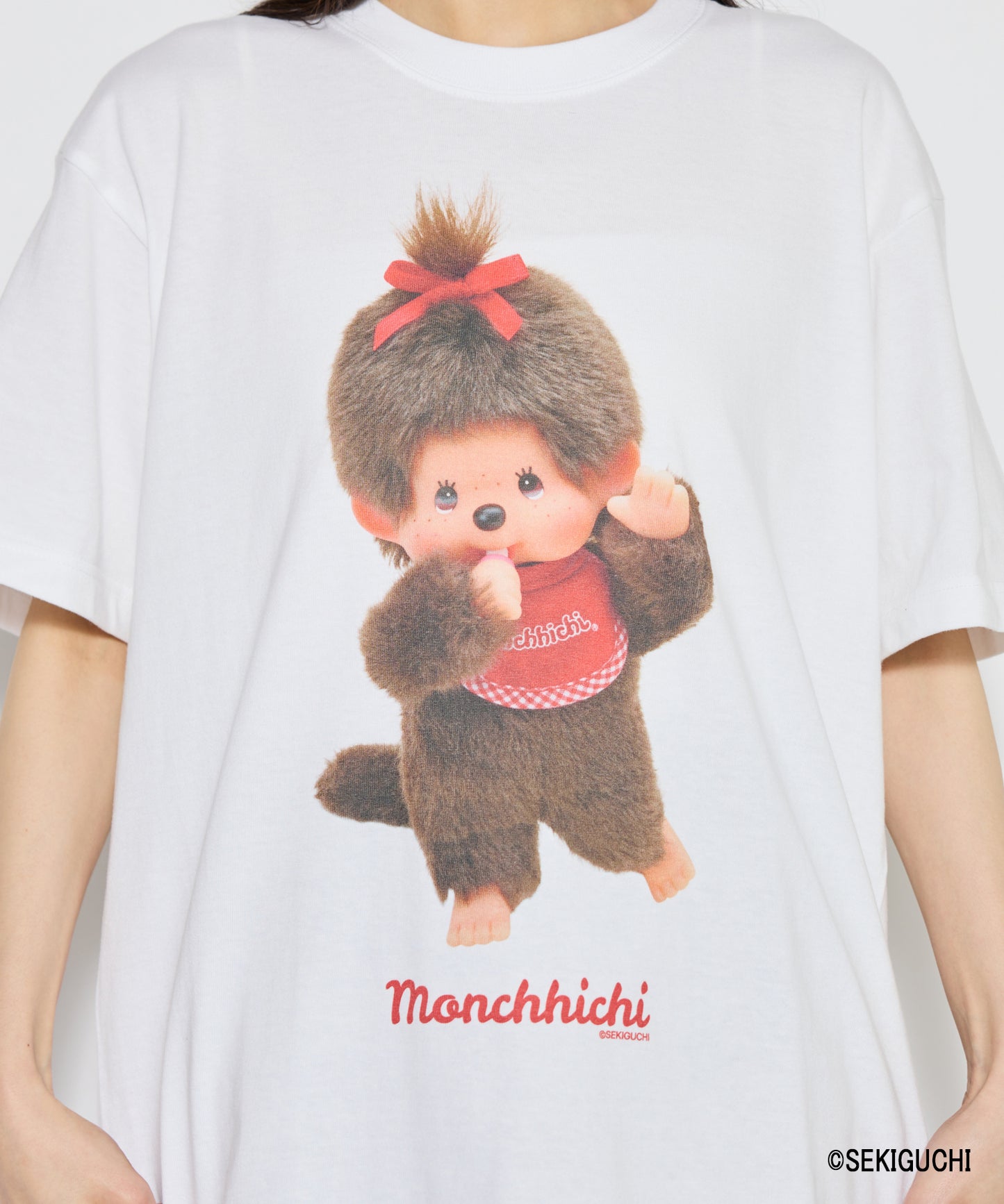 【MEN,WOMEN】モンチッチ BIGプリントTシャツ