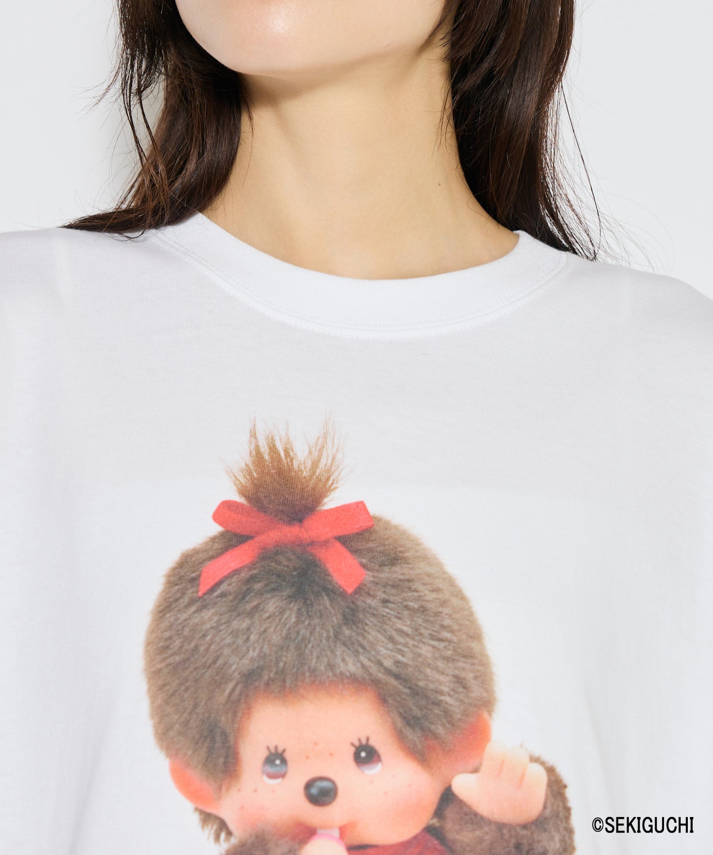 【MEN,WOMEN】モンチッチ BIGプリントTシャツ