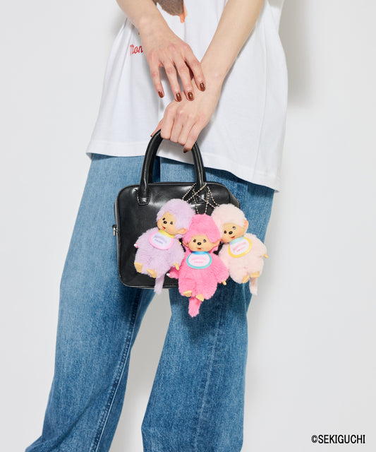 【MEN,WOMEN】Monchhichi / COLORS キーチェーン ベリーピンクの写真