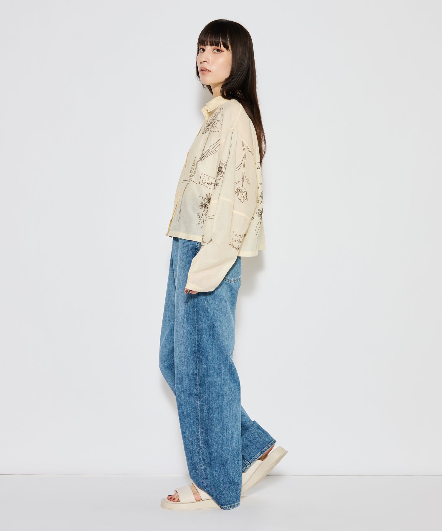 WOMEN】LEIN / コットンシルクボタニカル刺繍シャツ – DRIPSTUDIO