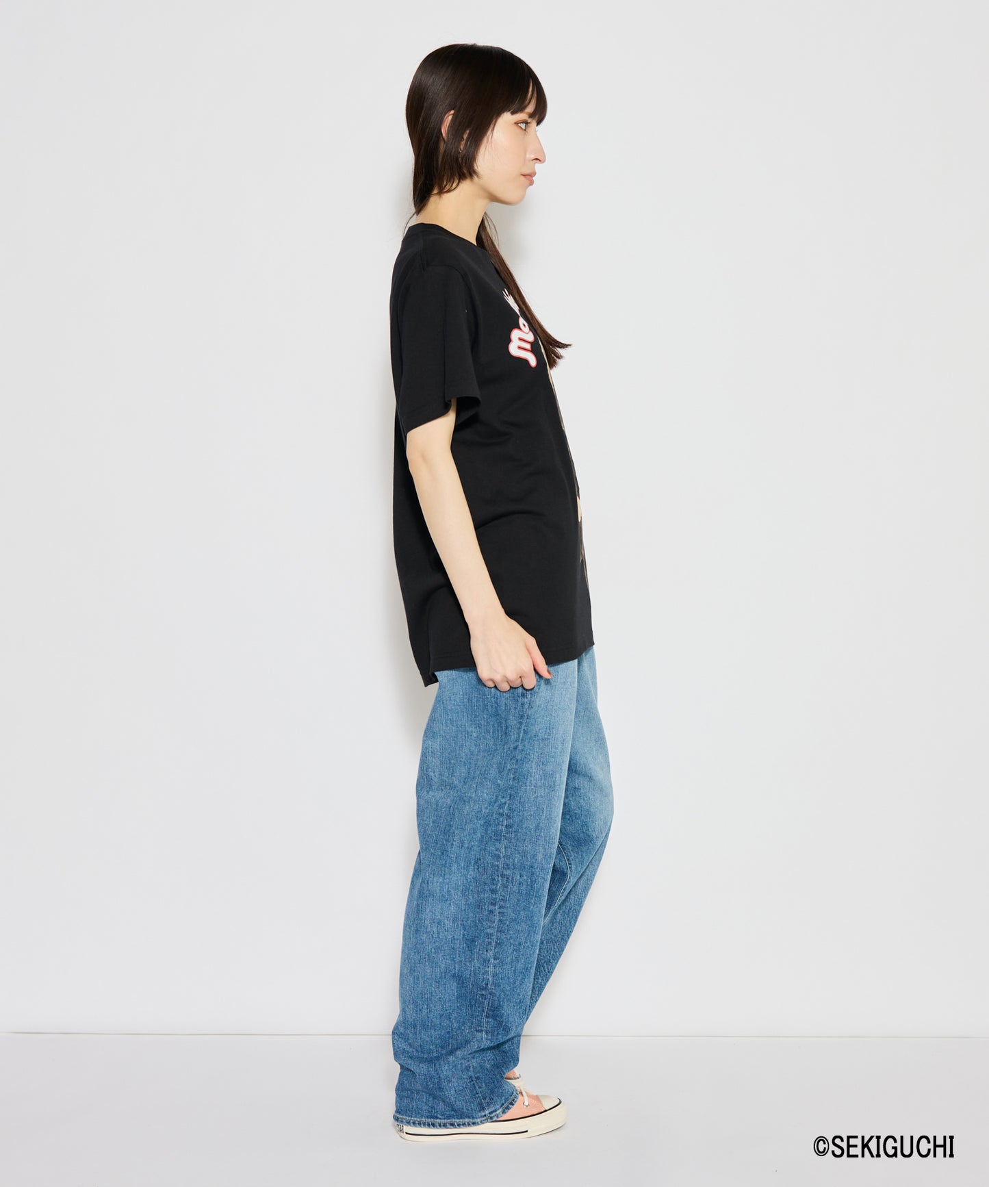 【MEN,WOMEN】モンチッチ BIGプリントTシャツ