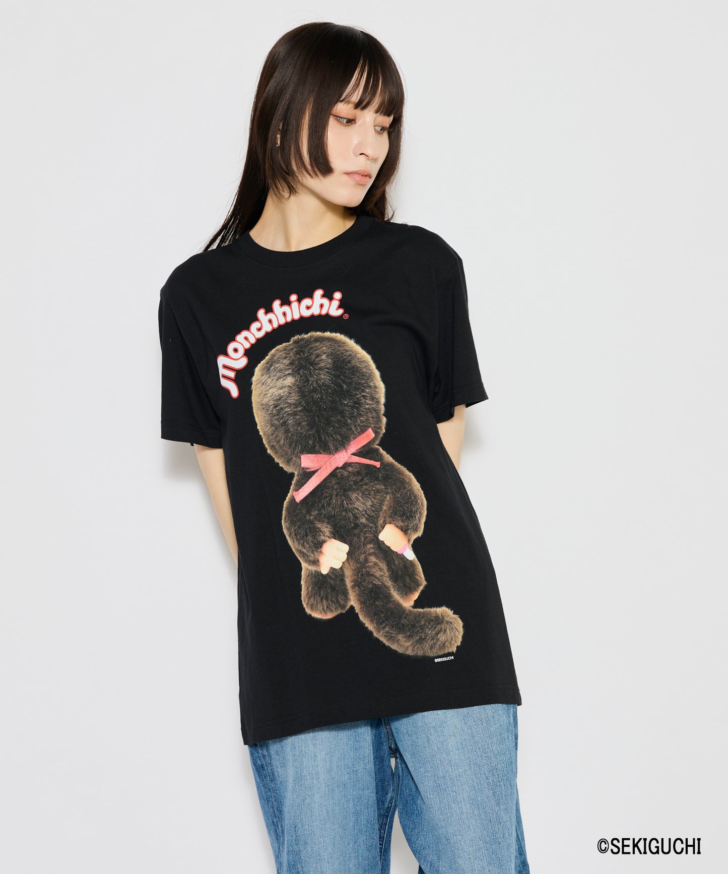 【MEN,WOMEN】モンチッチ BIGプリントTシャツ