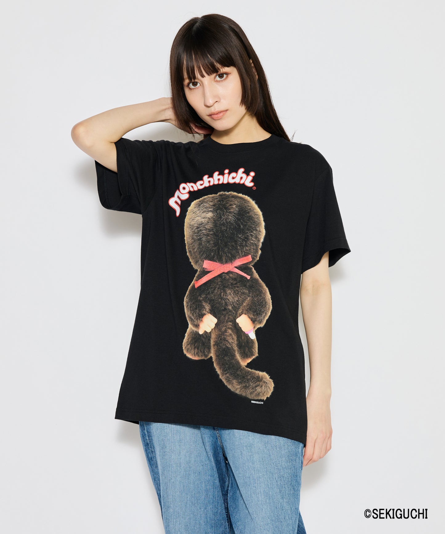 【MEN,WOMEN】モンチッチ BIGプリントTシャツ