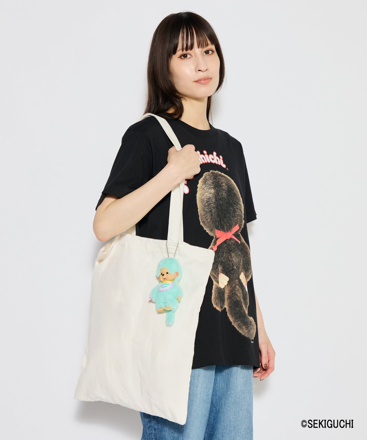 【MEN,WOMEN】モンチッチ BIGプリントTシャツ