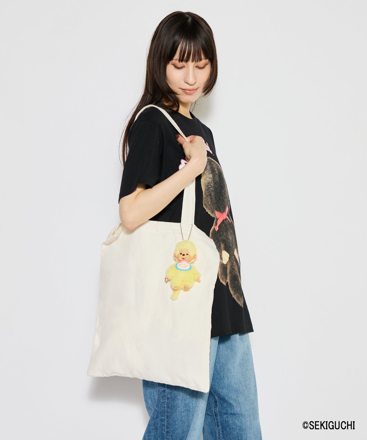 【MEN,WOMEN】Monchhichi / COLORS キーチェーン イエロ―