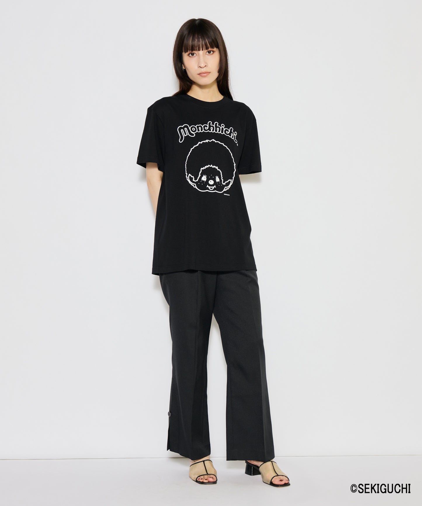 【MEN,WOMEN】モンチッチ シンプルプリントTシャツ