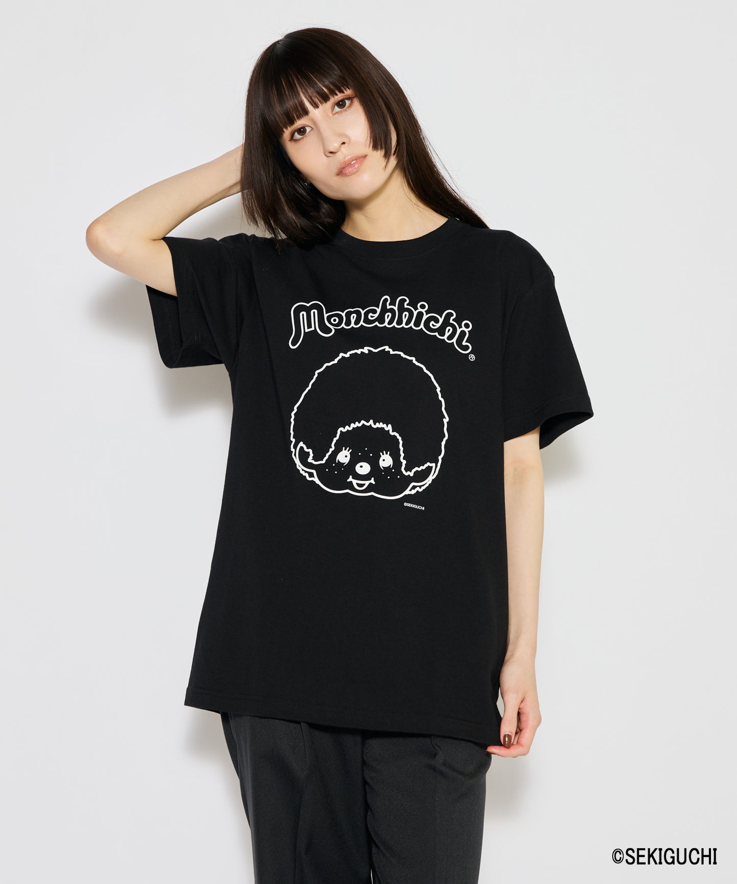 【MEN,WOMEN】モンチッチ シンプルプリントTシャツ