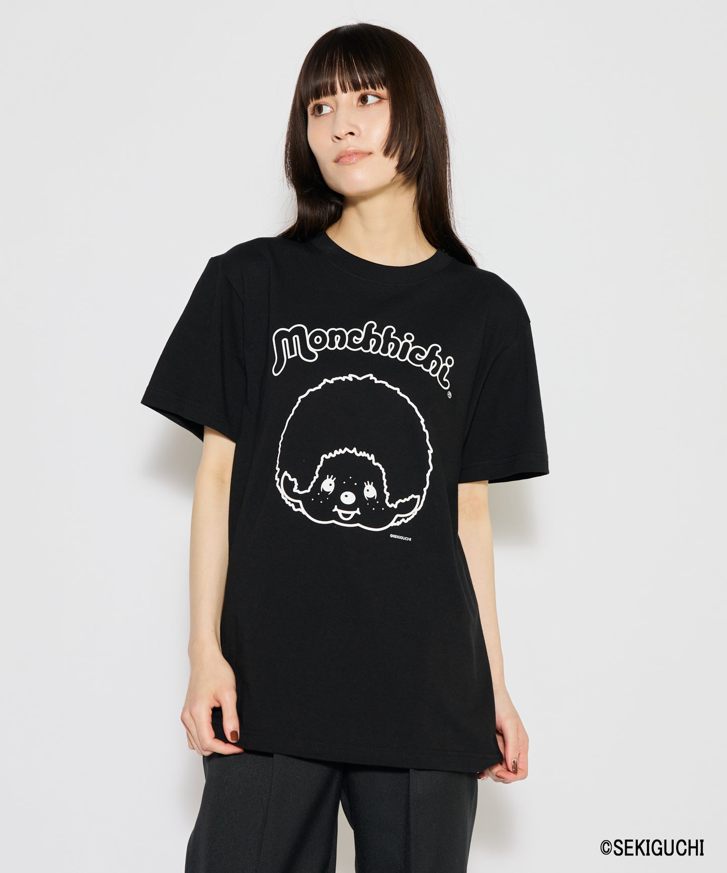 【MEN,WOMEN】モンチッチ シンプルプリントTシャツ