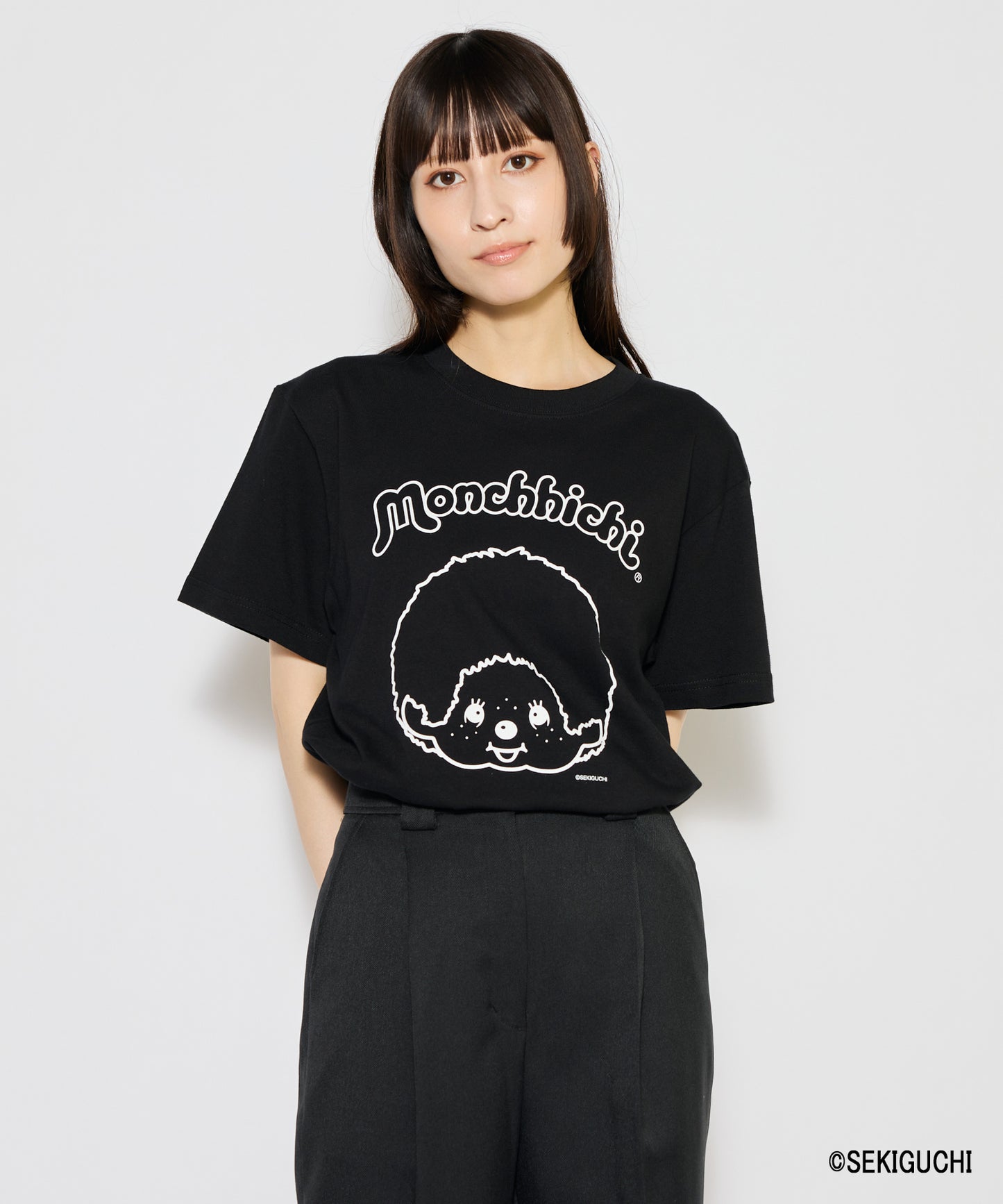 【MEN,WOMEN】モンチッチ シンプルプリントTシャツ