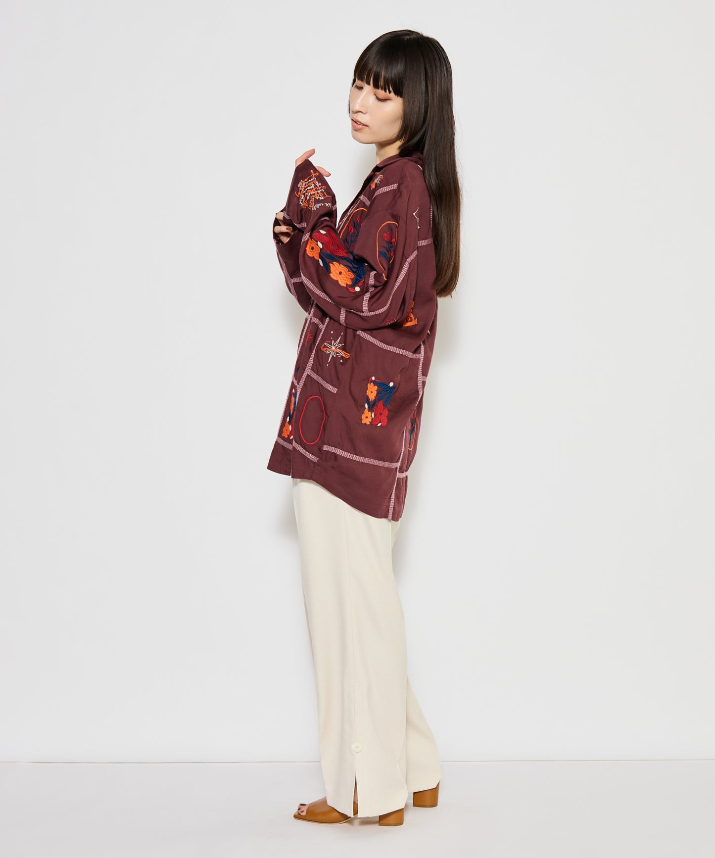【MEN , WOMEN】LEIN / パッチワーク刺繍シャツ