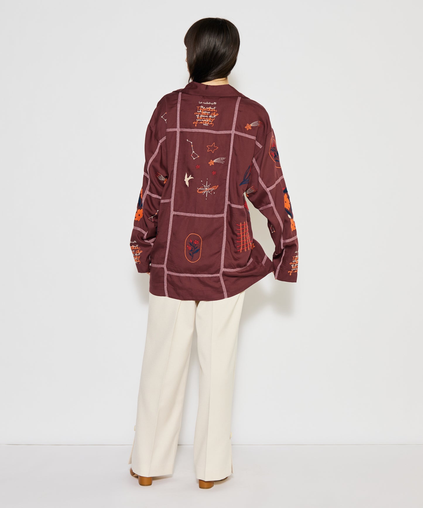 【MEN , WOMEN】LEIN / パッチワーク刺繍シャツ