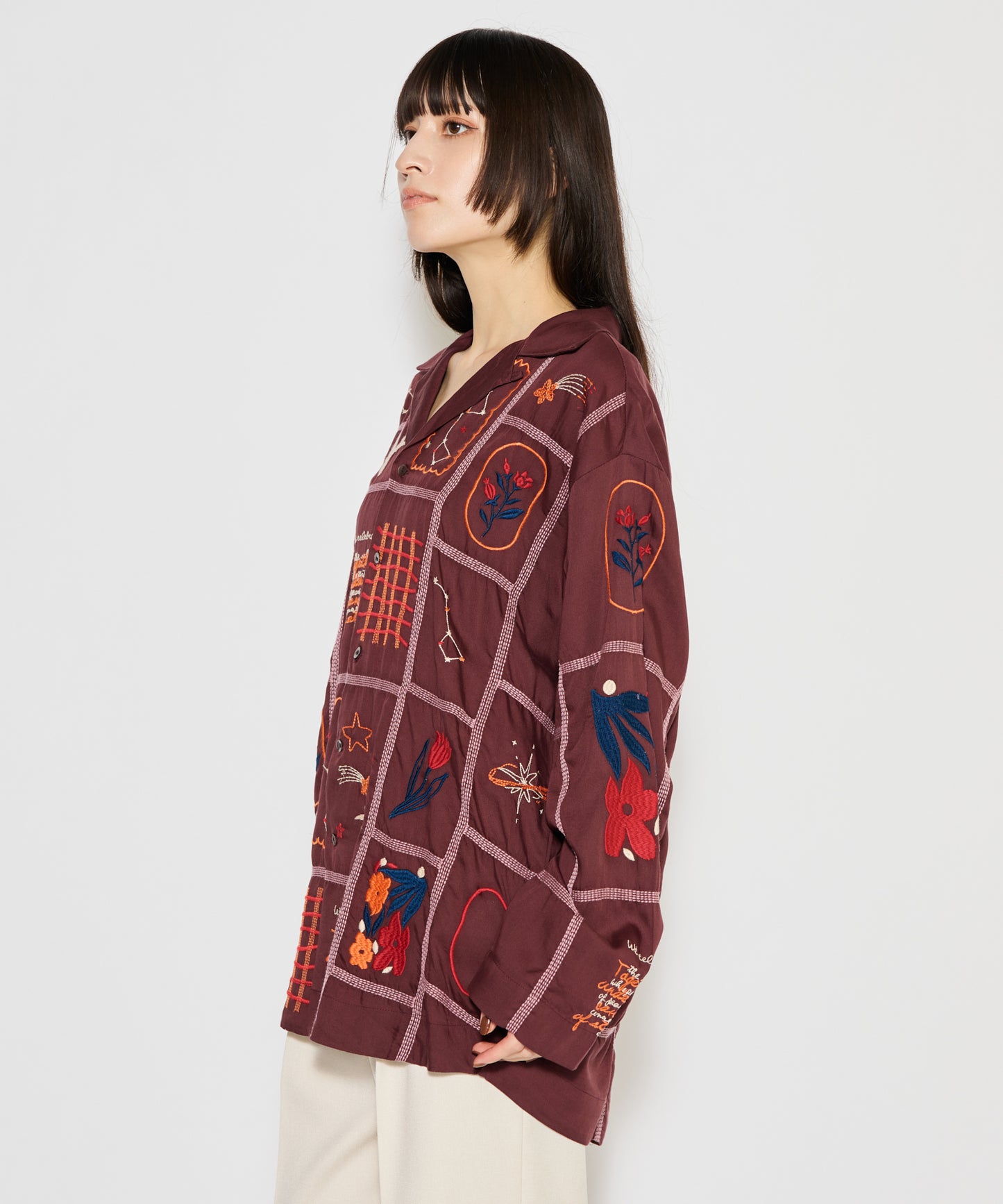 【MEN , WOMEN】LEIN / パッチワーク刺繍シャツ