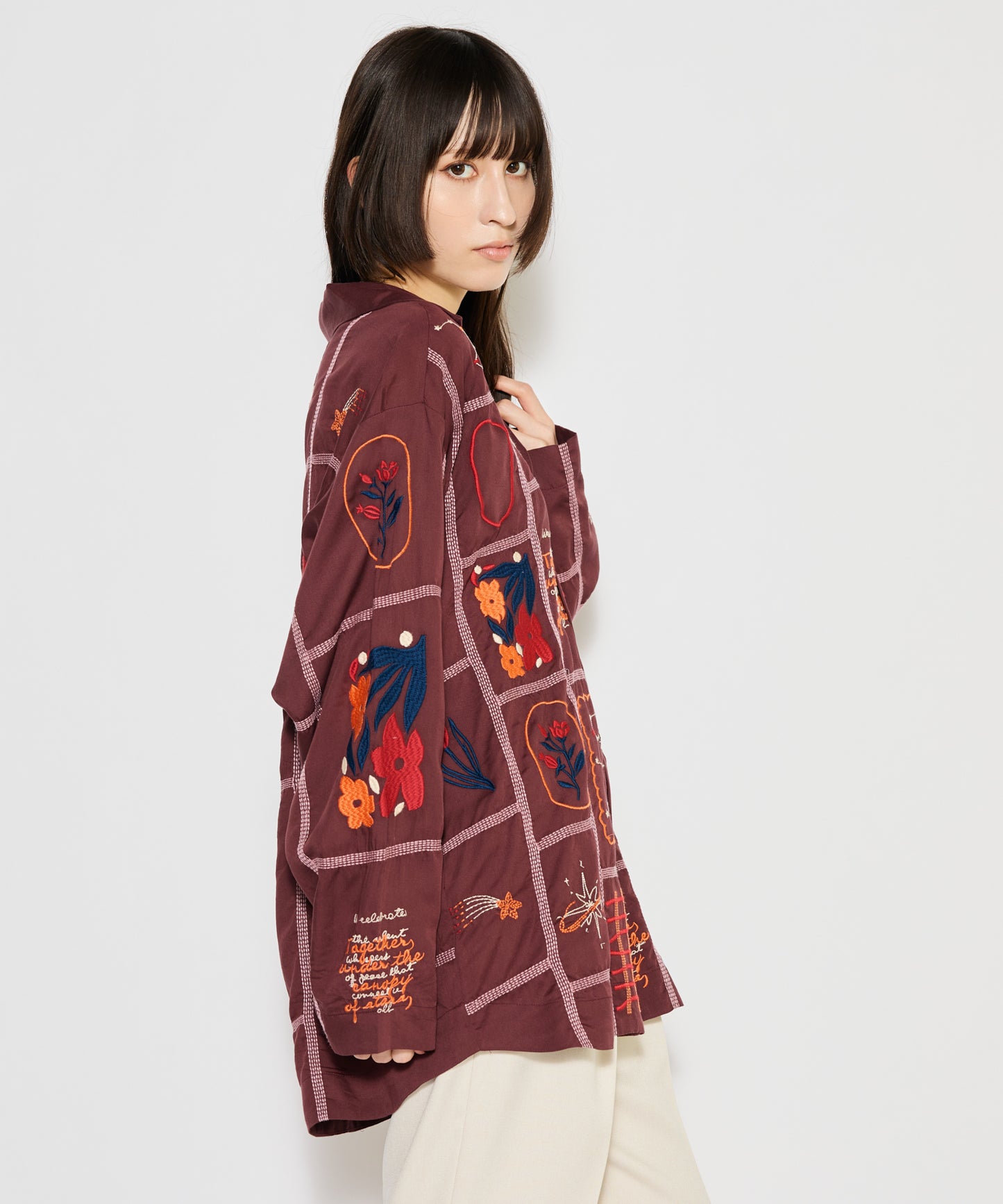 【MEN , WOMEN】LEIN / パッチワーク刺繍シャツ
