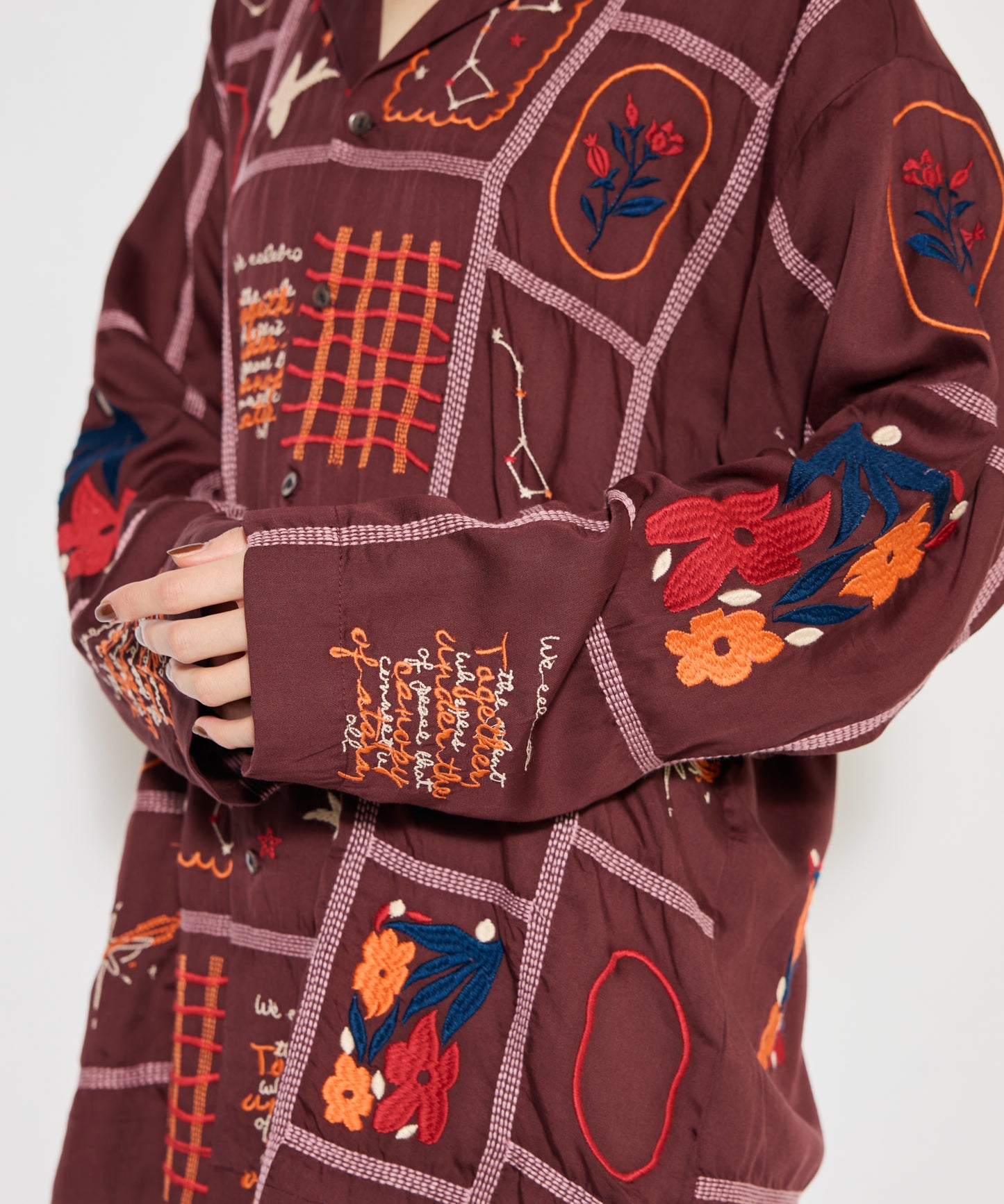 【MEN , WOMEN】LEIN / パッチワーク刺繍シャツ