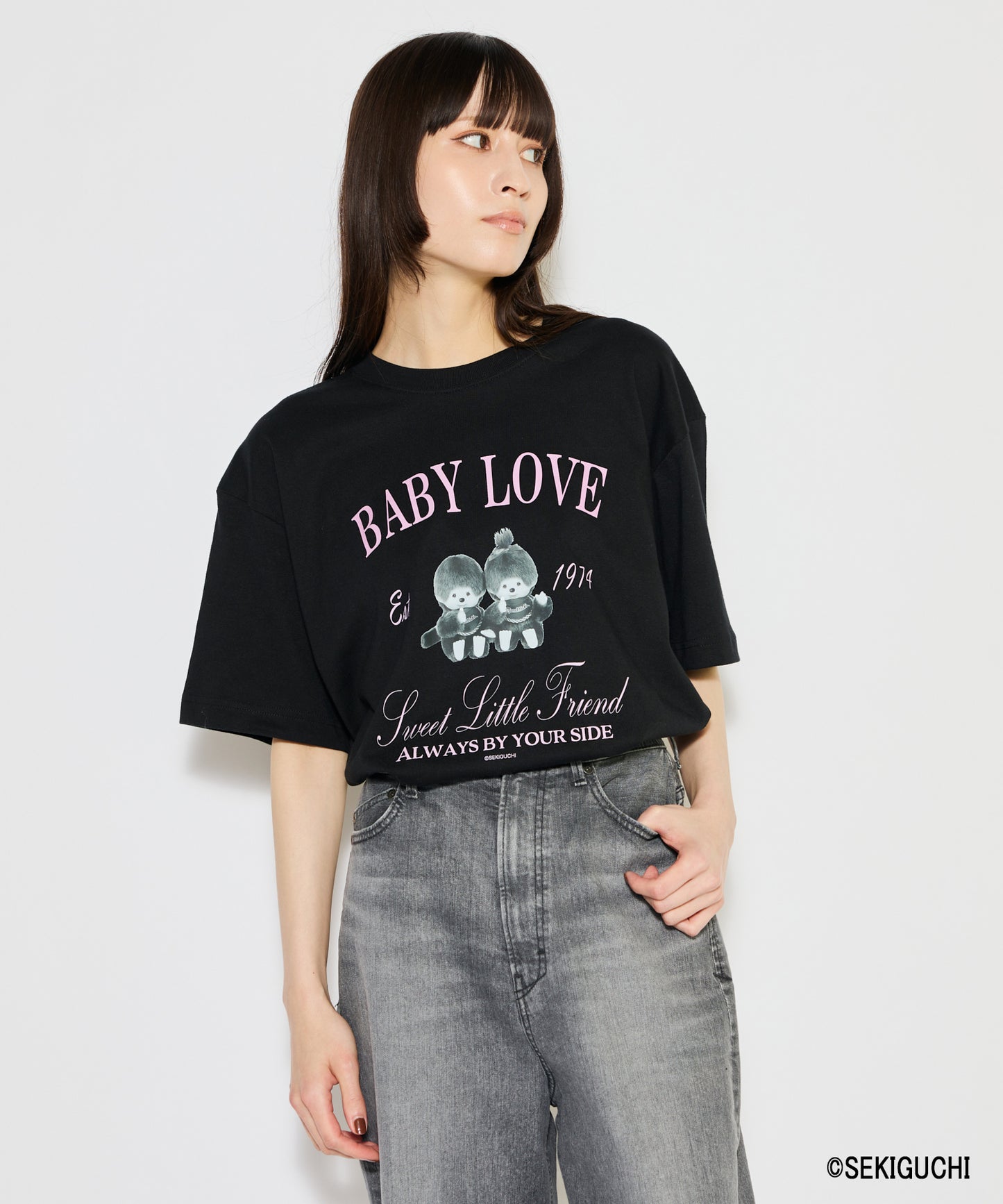 【MEN,WOMEN】モンチッチ デザインプリントTシャツ