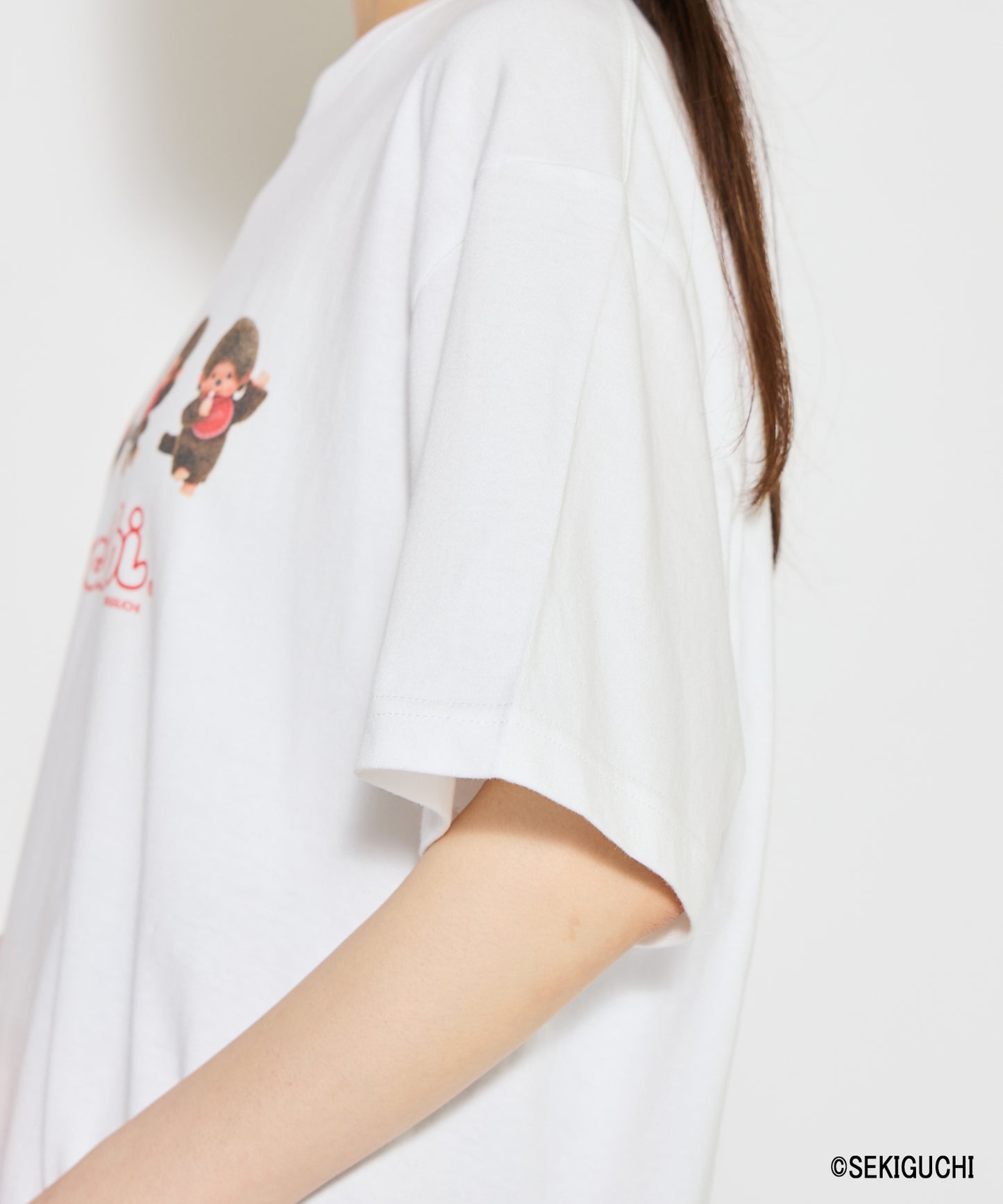 【MEN,WOMEN】モンチッチ ロゴプリントTシャツ