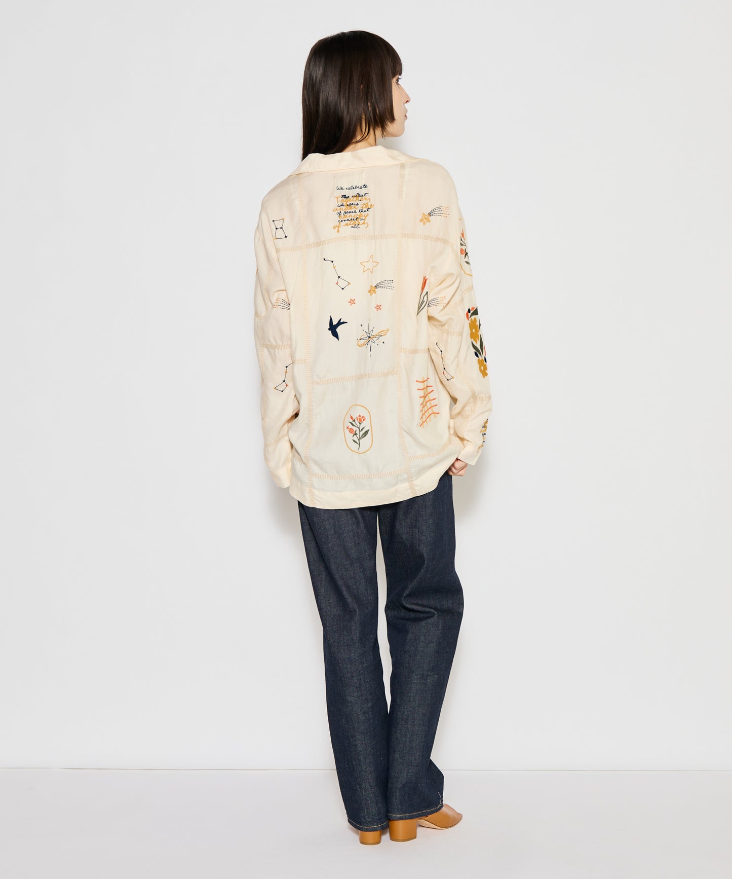 【MEN , WOMEN】LEIN / パッチワーク刺繍シャツ