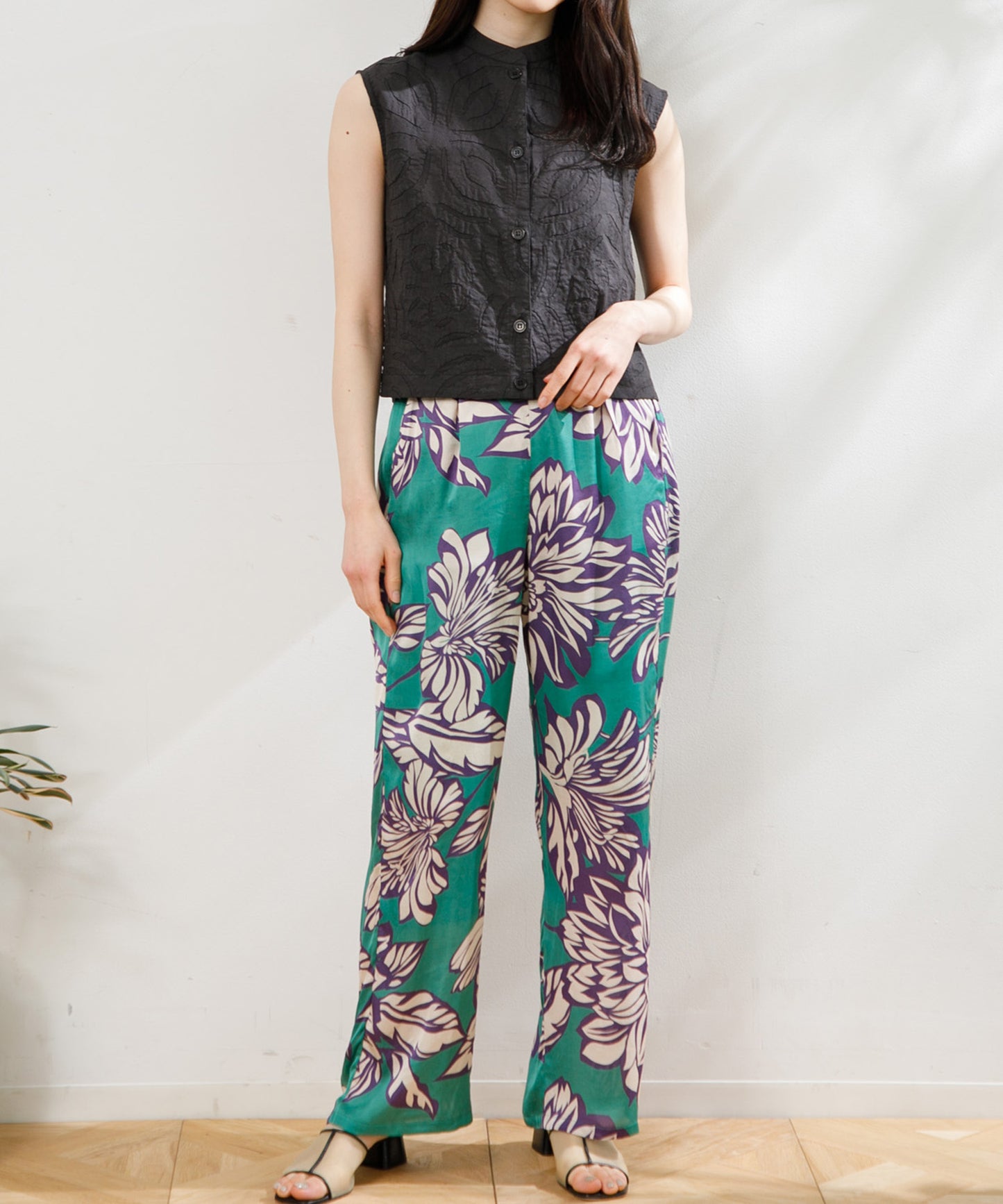 【WOMEN】LEIN / 総柄プリントイージーパンツ