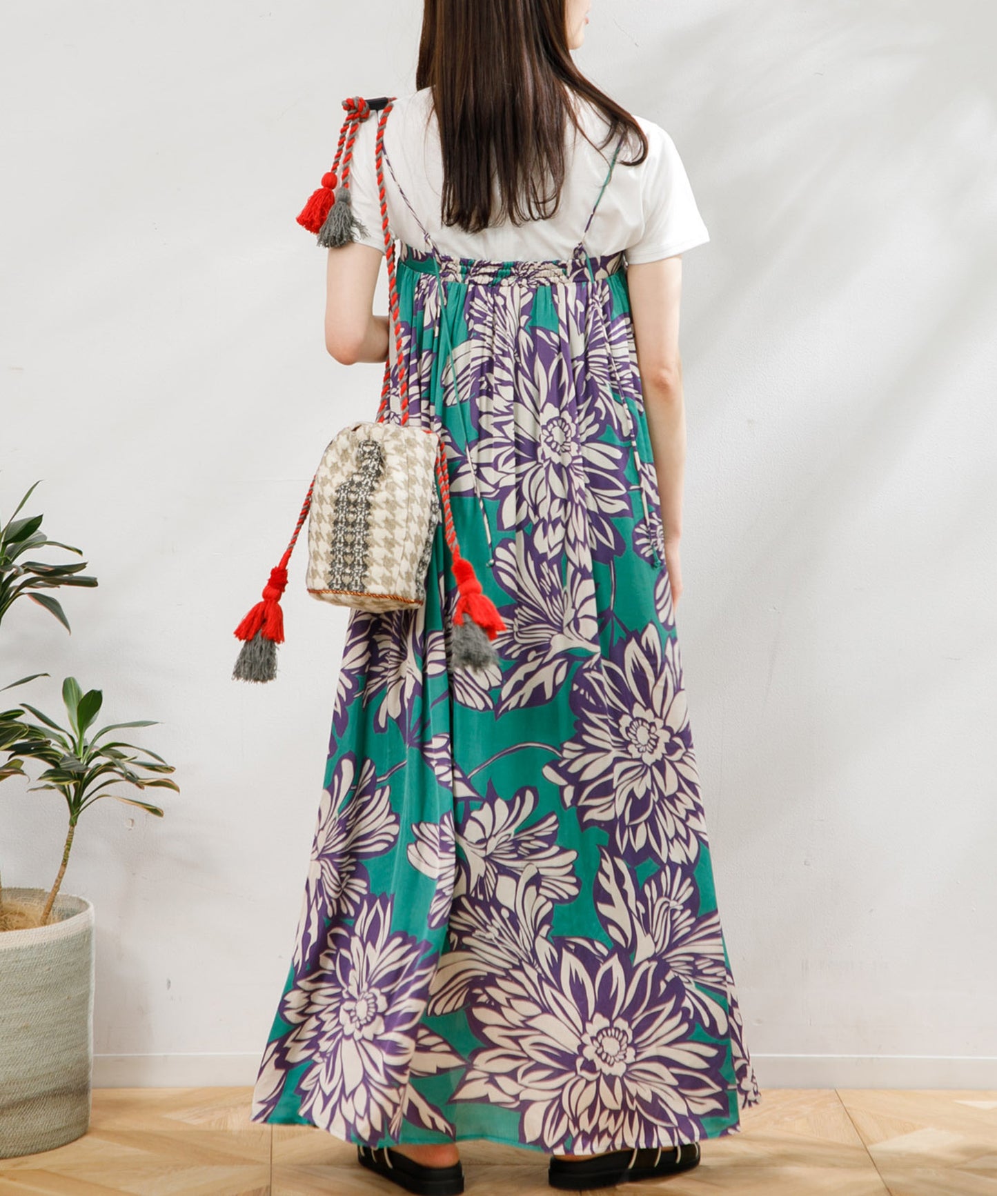 【WOMEN】LEIN / 総柄プリントキャミワンピース