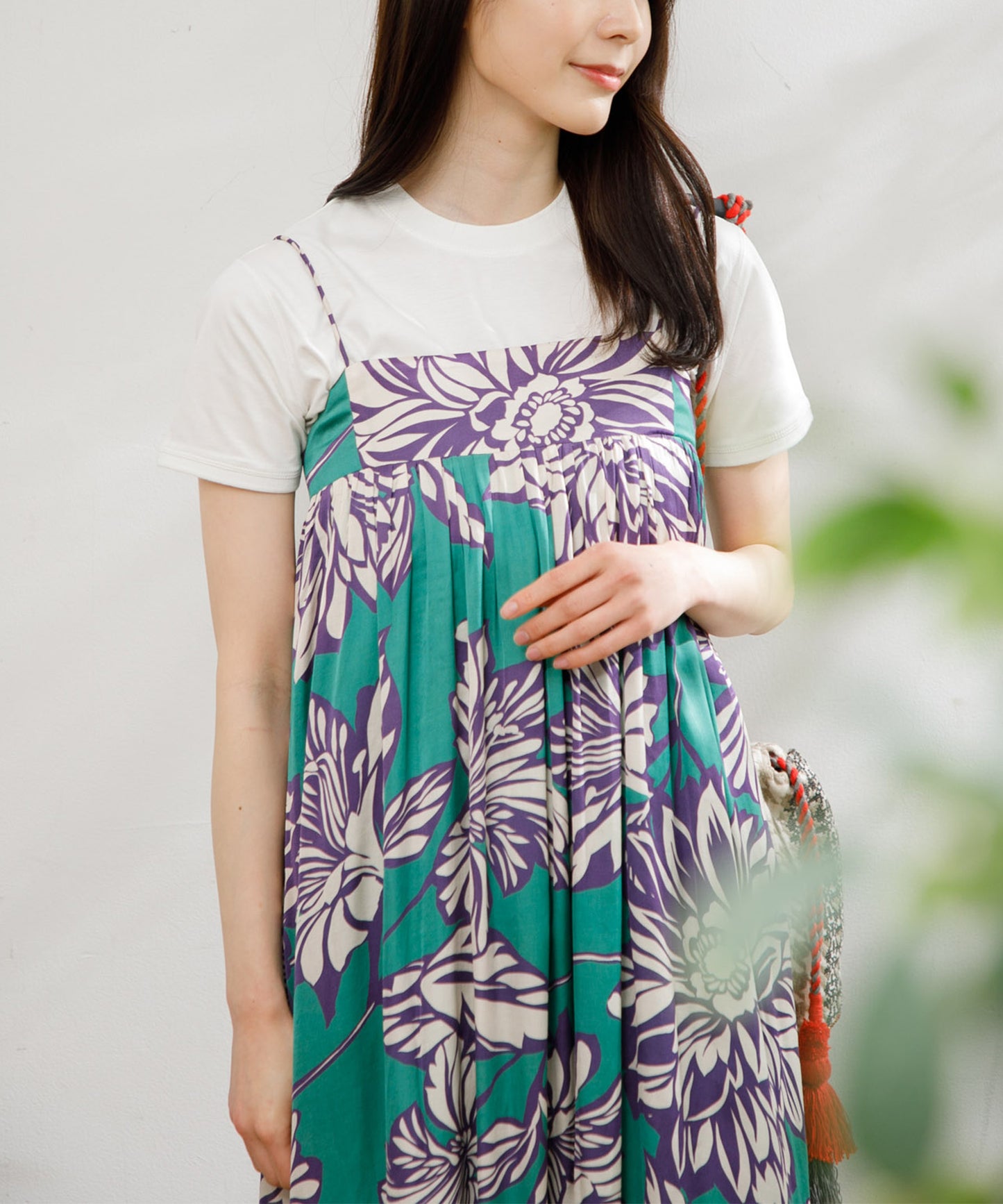 【WOMEN】LEIN / 総柄プリントキャミワンピース