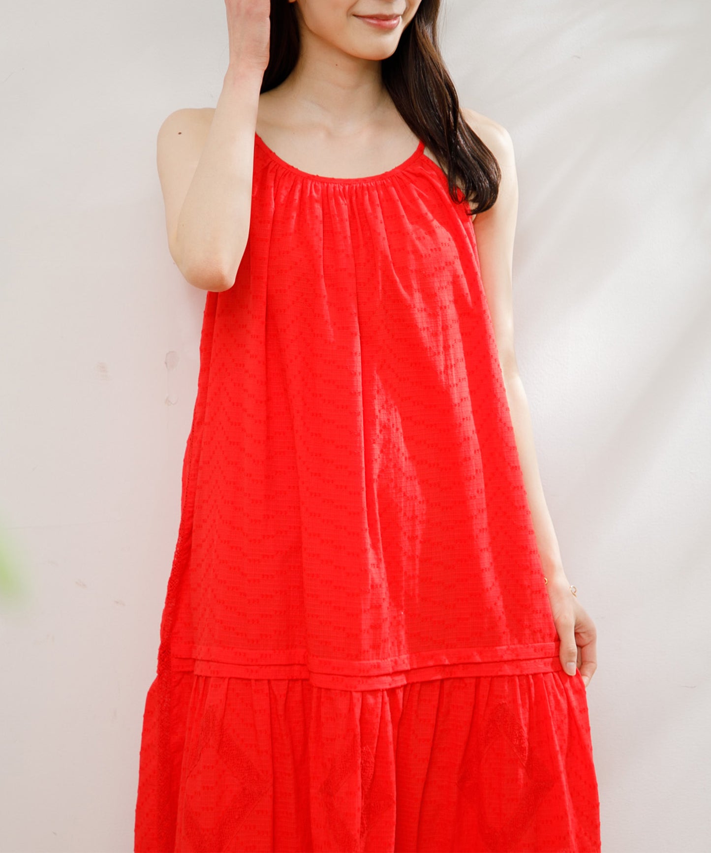 【WOMEN】LEIN / レース切り替えキャミワンピース