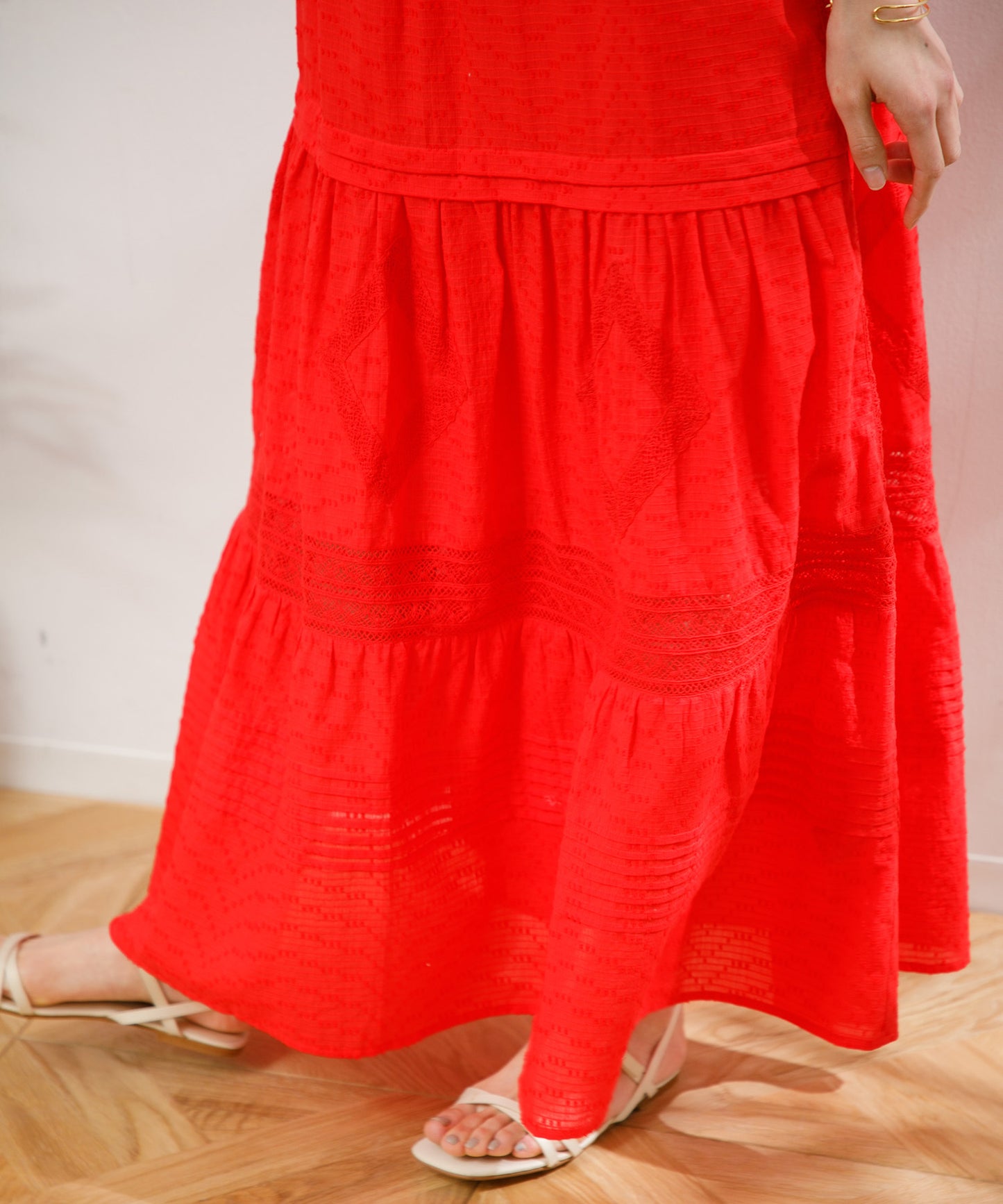 【WOMEN】LEIN / レース切り替えキャミワンピース